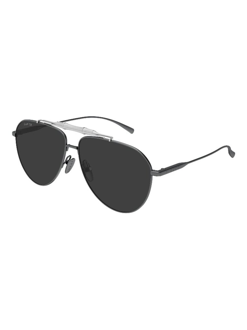 New Gucci Men's Sunglasses Silver Grey Lens Metal Frame GG2064S 001 60